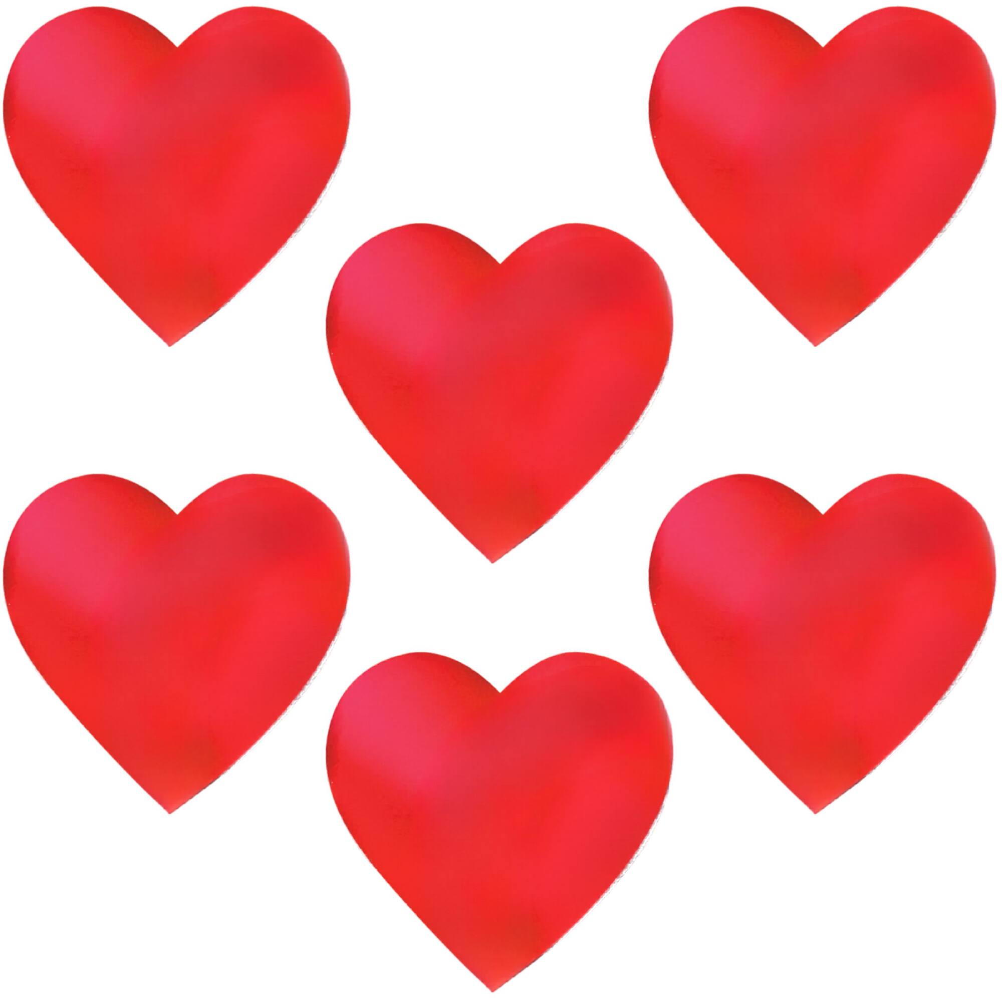 Beistle 8.5" Red Foil Heart Cutouts, 6ct.